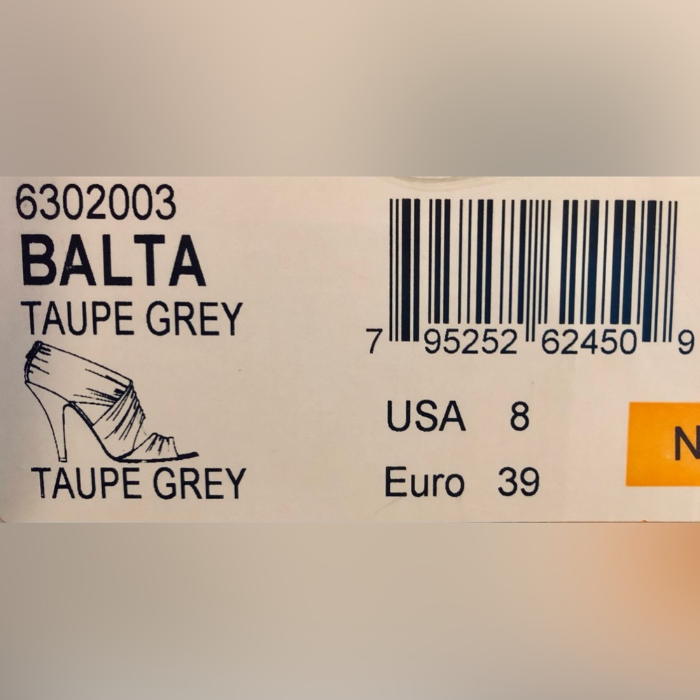 Isola Balta Taupe Grey peep toe stiletto Heels US 8 | Euro 39 | style#6302003 - Picture 5 of 5